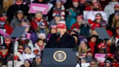 Ex-US president Donald Trump campaigning